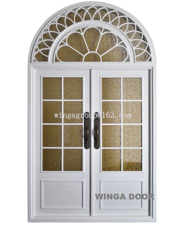 With Window Wrought Iron Front Doors